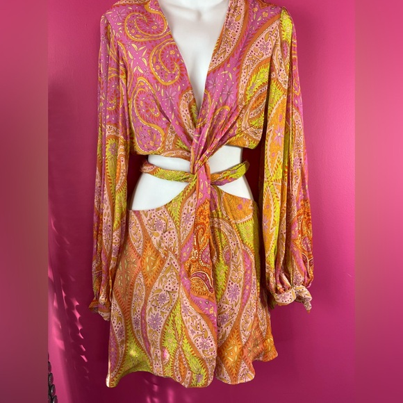 Zara Boho cut out dress - Picture 1 of 8